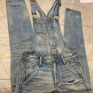 American Eagle Blue denim overalls